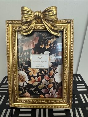 Nanette Lepore Gold Decorative Frame with Bow Accent